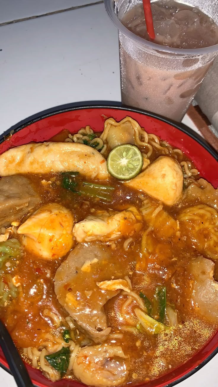 Foto asli Seblak Spesial Bakso Urat dengan kuah merah gurih